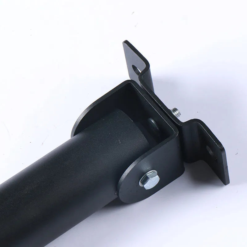 Steel wall-mounted barbell rod rack holding 25 tubes vertically.