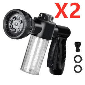High pressure foam spray gun with adjustable nozzle in green, yellow or black colours