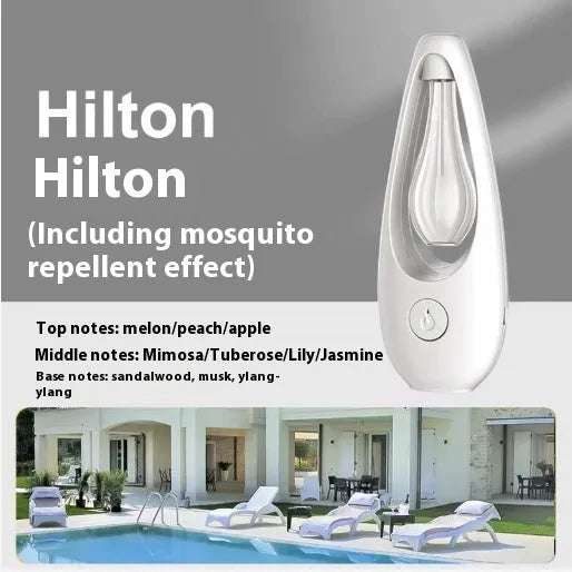 Ultrasonic aroma diffuser unit for essential oils or mosquito repellent liquid, with style selection options.