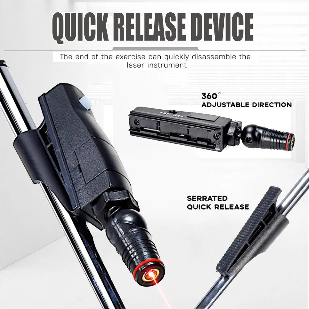 Black golf laser sight aiming instrument for putting alignment practice