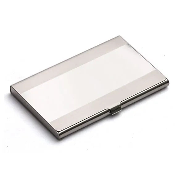 304 stainless steel business card case with laser sculpture geometric design