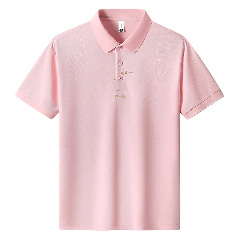 Men's loose-fit cotton t-shirt with short sleeves and a printed letter pattern, shown in various colours.