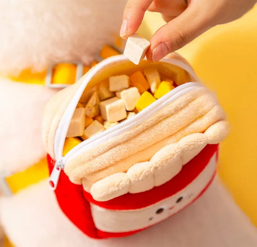 Cartoon hamburger design adjustable vest leash rope for dogs and cats in escape-proof backpack harness