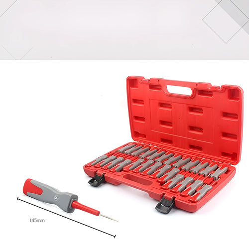 25-piece car terminal removal tool set for automotive wiring harness disassembly