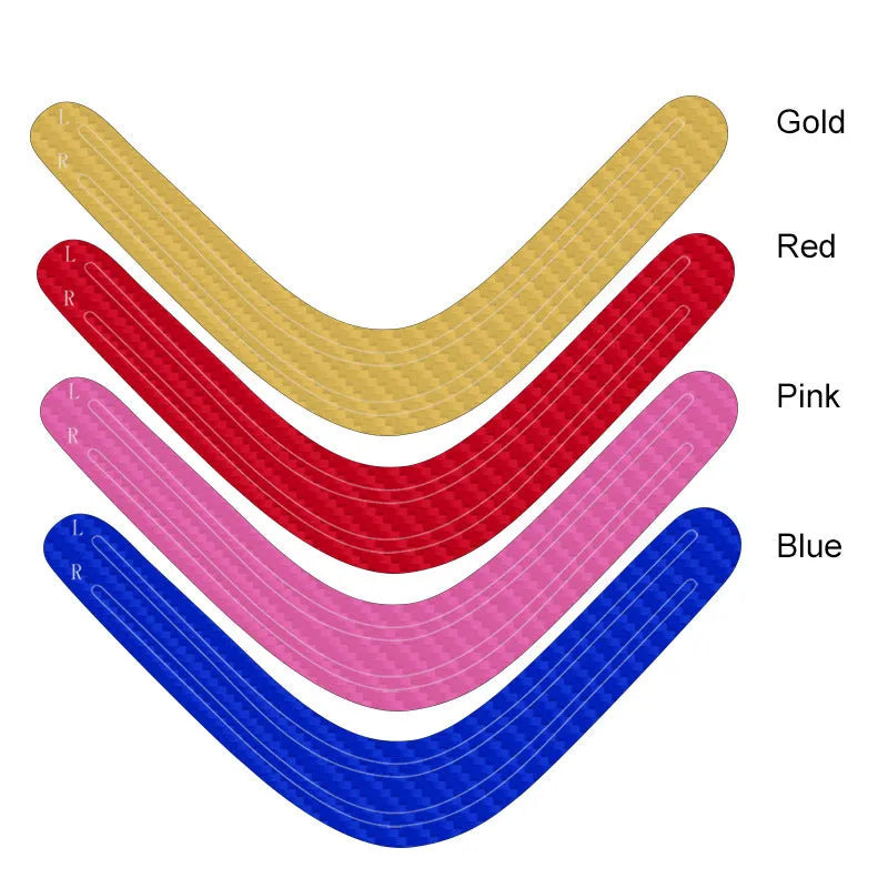 PS5 light bar sticker in carbon fibre pattern showing pink, red, gold, and blue colour options.
