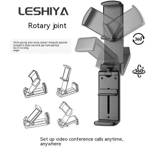 Foldable rotating phone holder in black, grey, or green colours for mobile phones