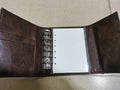 Brown A7 notebook with retro leather buckle and loose-leaf binder binding