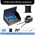 Fish finder underwater camera with 4.3-inch screen, night vision lights, and long cable on a fishing boat.