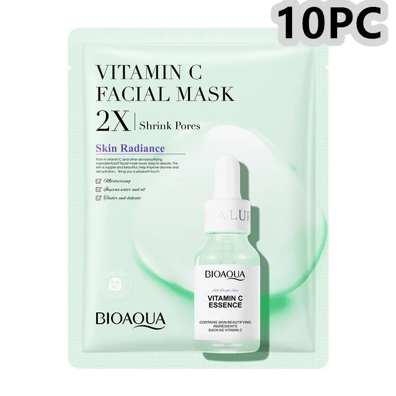 Single white collagen and hyaluronic acid facial sheet mask, 30g gel treatment.