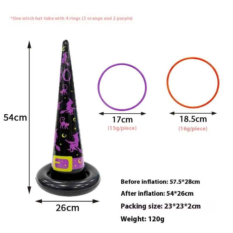 PVC inflatable character ferrule throwing toy in multiple Halloween and festive designs