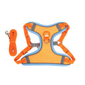 Adjustable rope dog harness and chest strap in multiple colours on a white background.