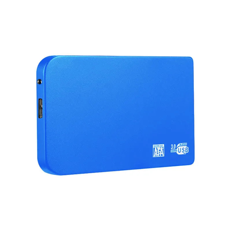 Solid state mobile hard disk with metal shell in black, blue, red, or silver colours