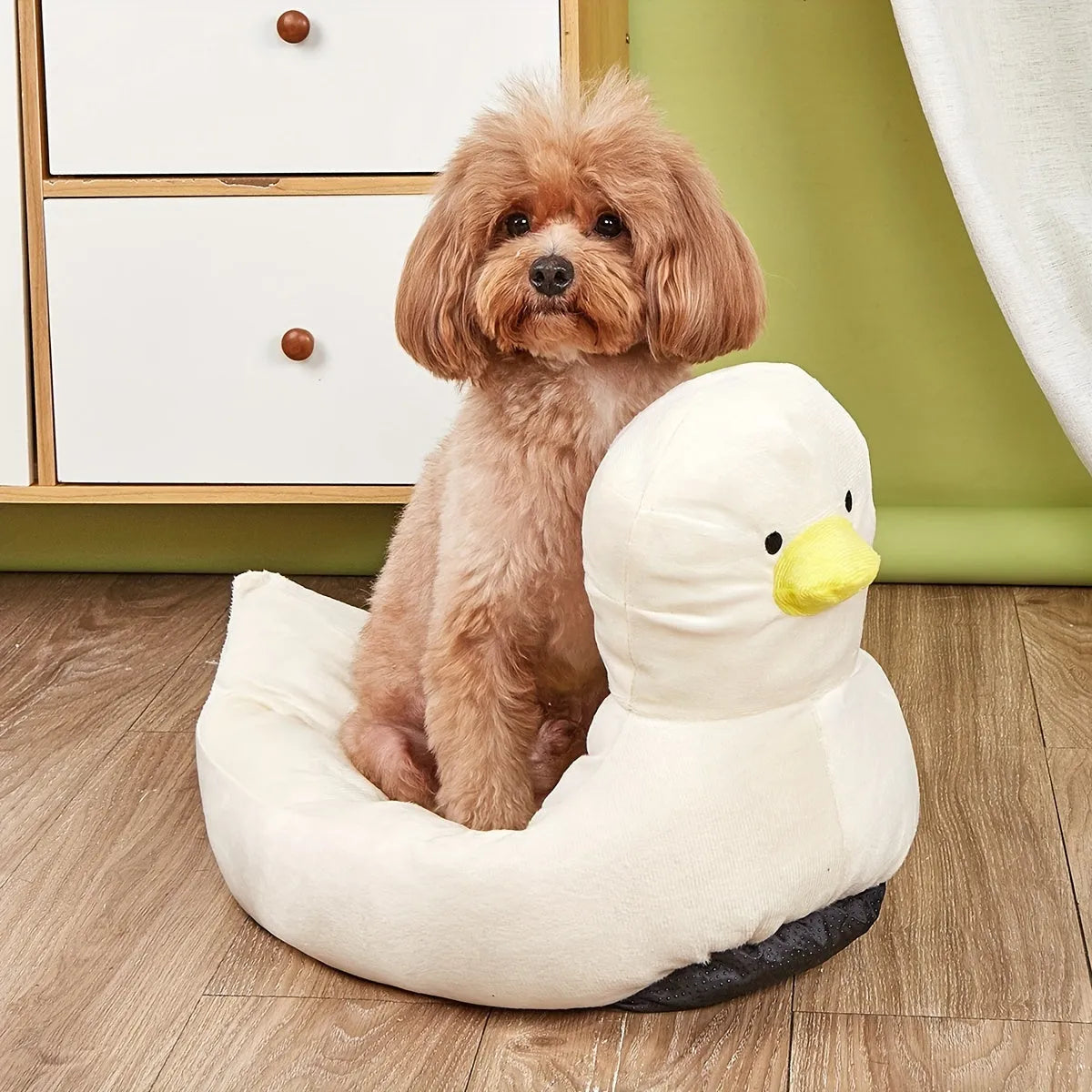 Duck shape pet bed sofa for small dogs and cats in blue or white colours