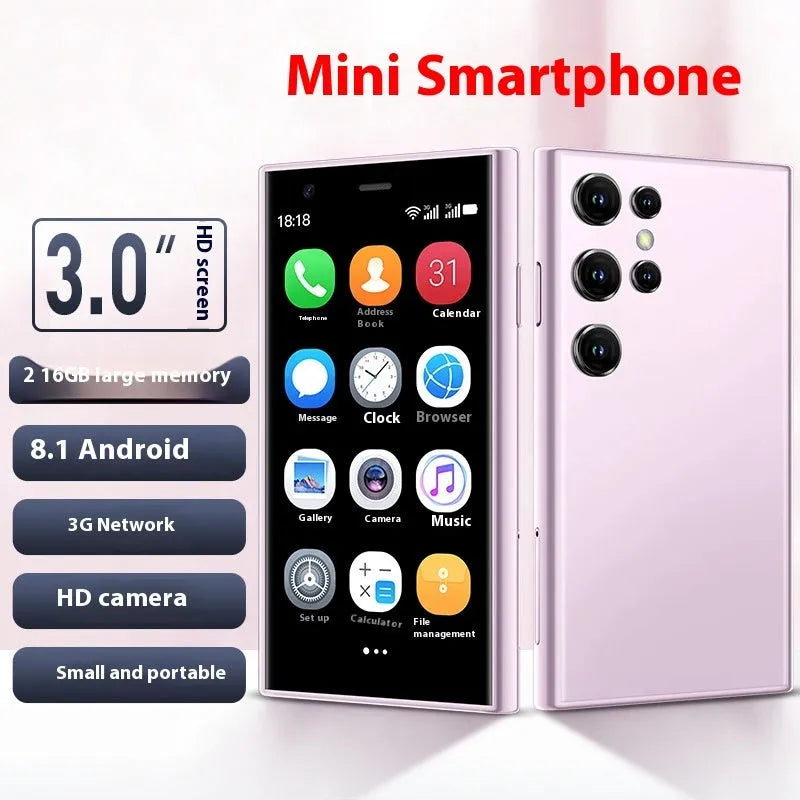 S23PRO & XS15 mini smartphone with 30cm screen in black, green or pink purple colours