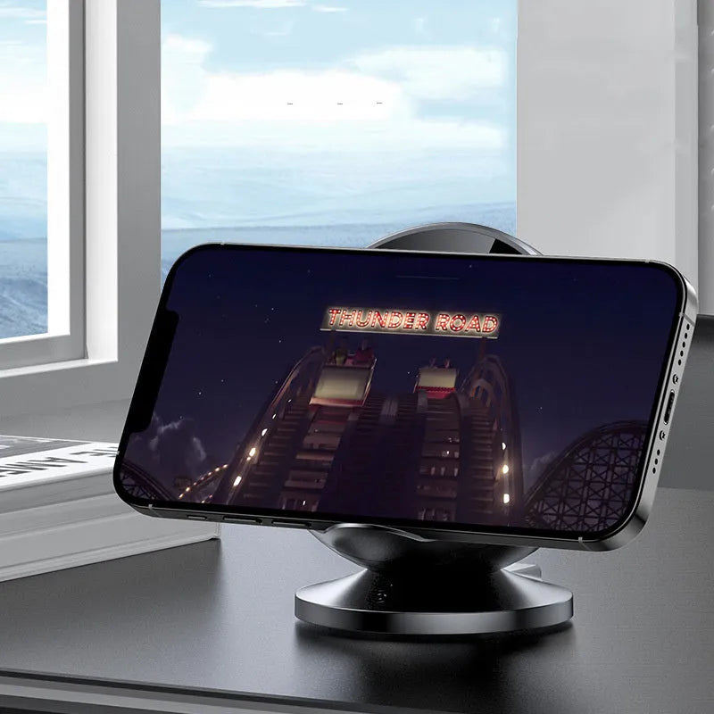 Multifunctional mobile phone wireless charger holder with Bluetooth speaker in black, blue, pink or white