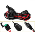 Automotive LED work light wiring harness with 2 metre silicone cable and one-to-two connector
