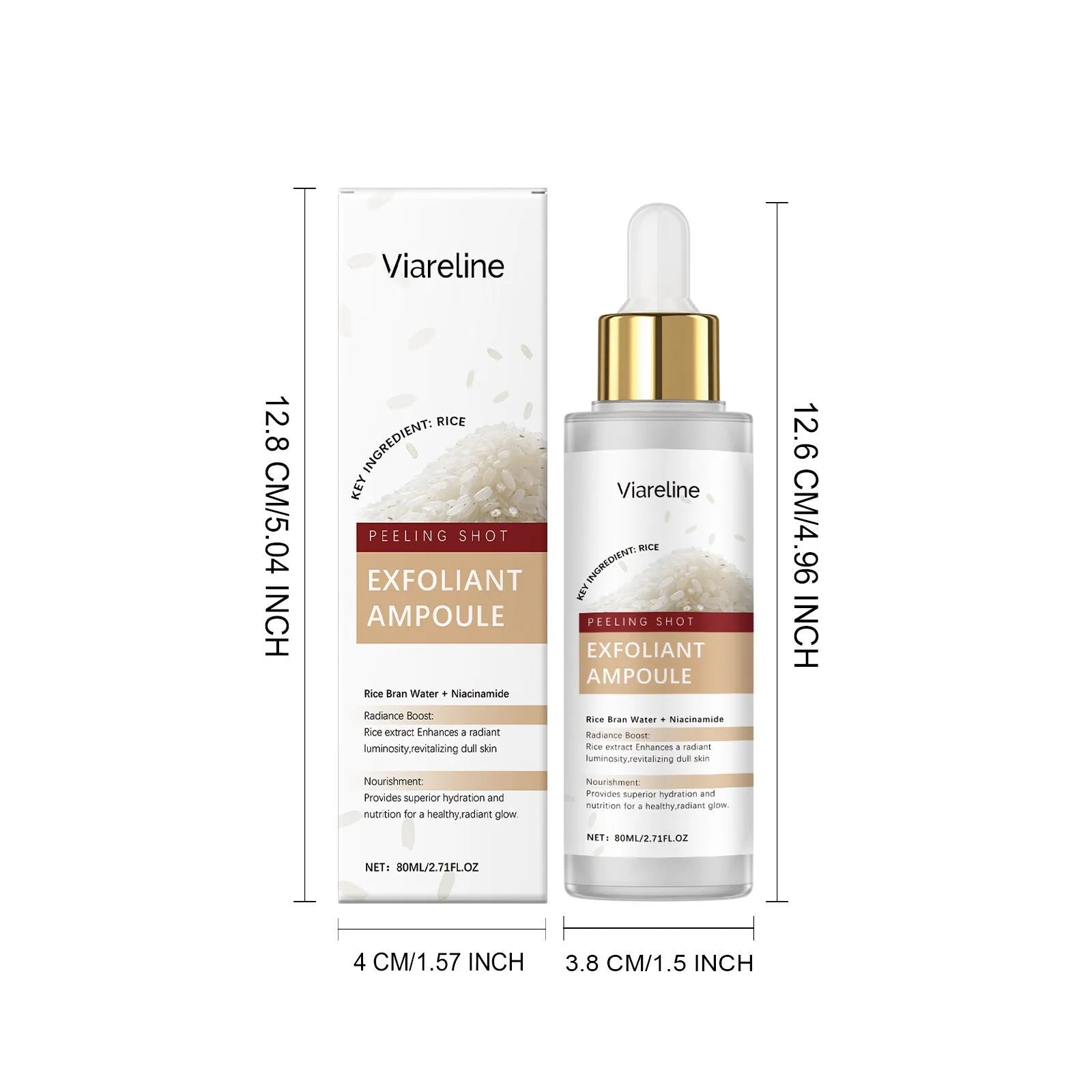 80ml bottle of cleansing and nourishing facial moisturising liquid with hyaluronic acid.