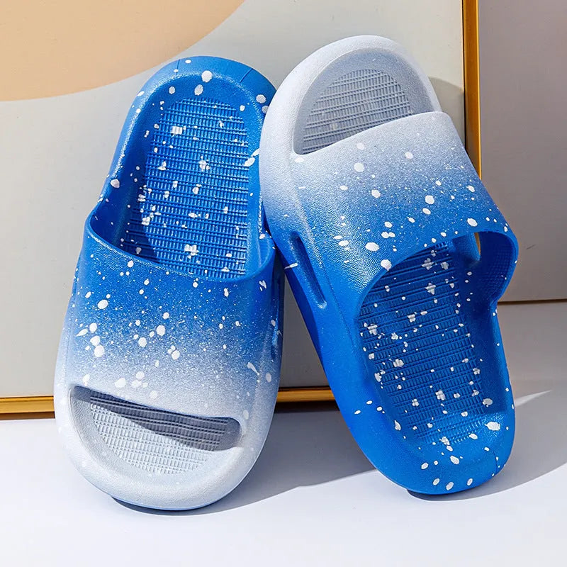 Children's gradient colour PVC sandals with non-slip soles in multiple summer colours