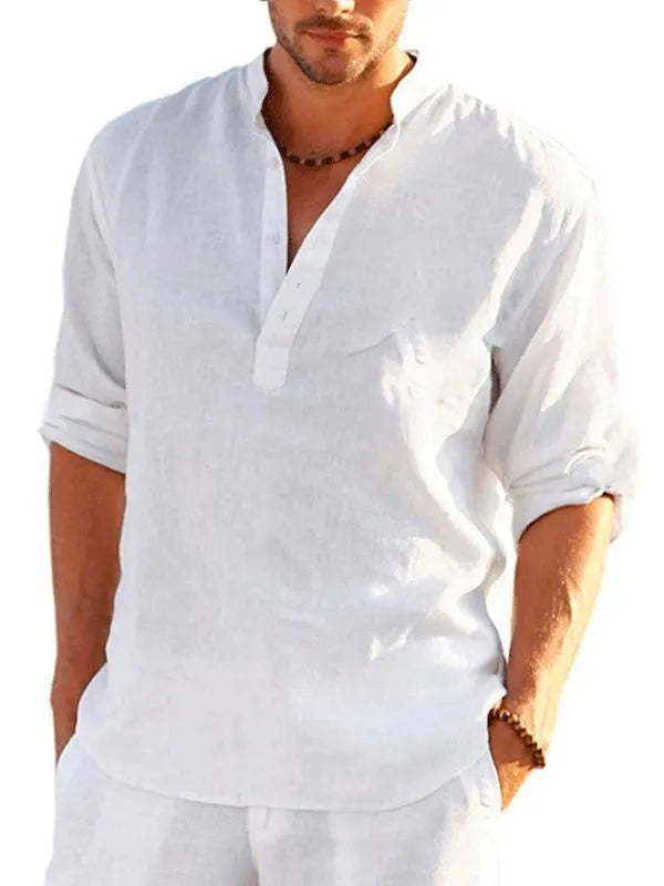 British style striped bamboo hemp shirt with 3D thermal transfer pattern for teenage summer wear