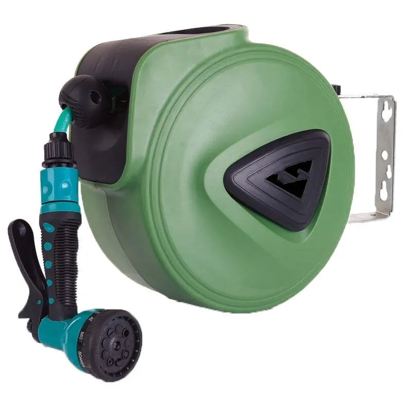 Automatic retractable hose reel with 10m PVC water pipe for car washing and garden watering