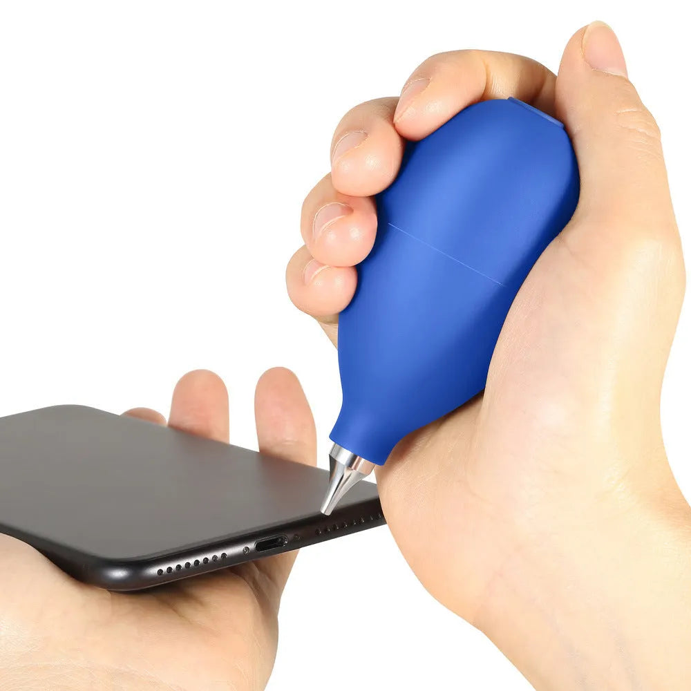 Blue and black rubber dust removal ball cleaning tool for camera and mobile phone maintenance