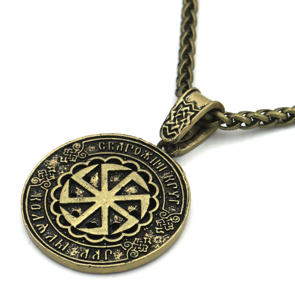 Lunavin ODing logo pendant necklace on snake bones chain with antique silver finish, adjustable 51-80cm.