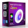 Smart RGBW colour-changing ceiling lamp with remote control and E26 base for US voltage