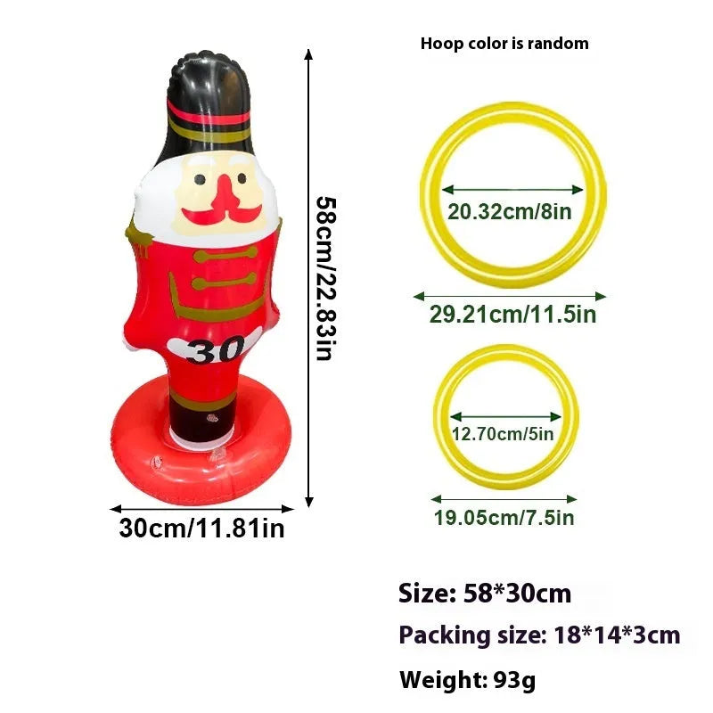 PVC inflatable character ferrule throwing toy in multiple Halloween and festive designs