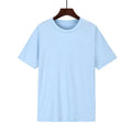 Men's loose fit cotton t-shirt in black, shown front view with short sleeves.