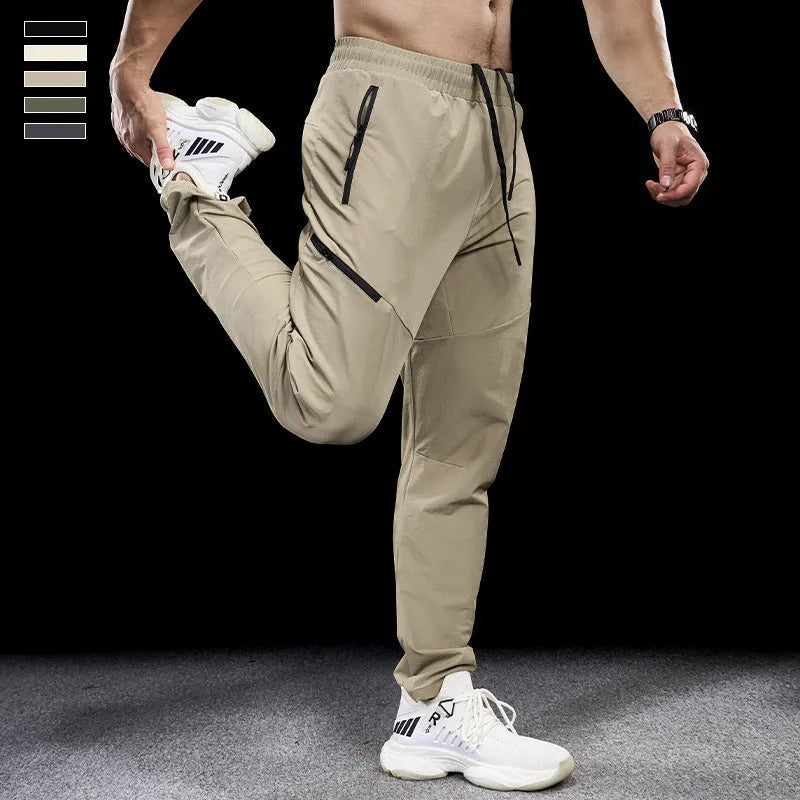 Men's waterproof quick-drying workout trousers in nylon fabric available in multiple colours and sizes