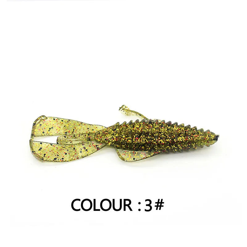 Soft plastic PVC fishing lure measuring 8cm with simulation bait design in multiple colour options