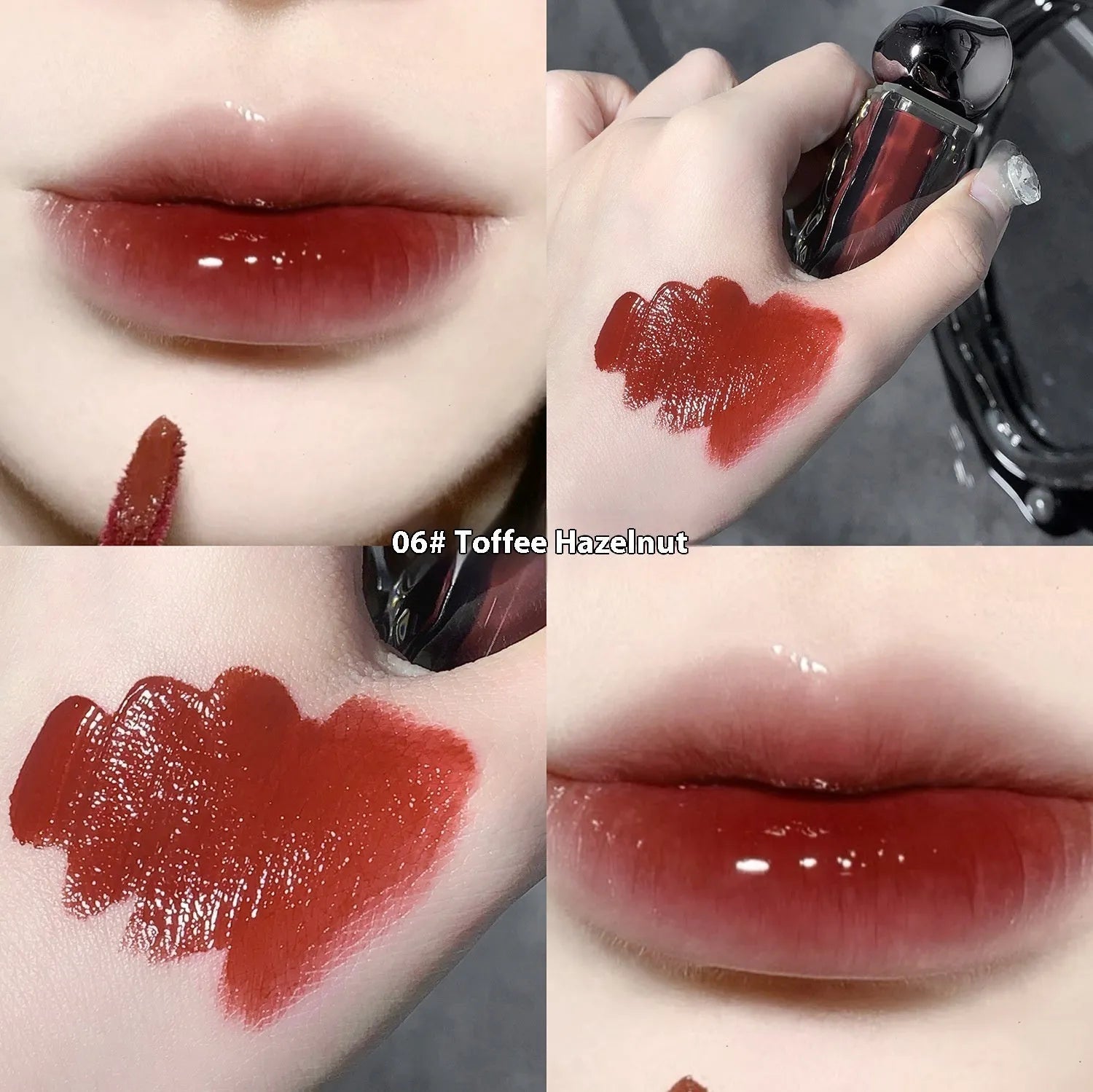 Glacier Lava Lip Lacquer water light mirror makeup lip gloss showing reflective finish