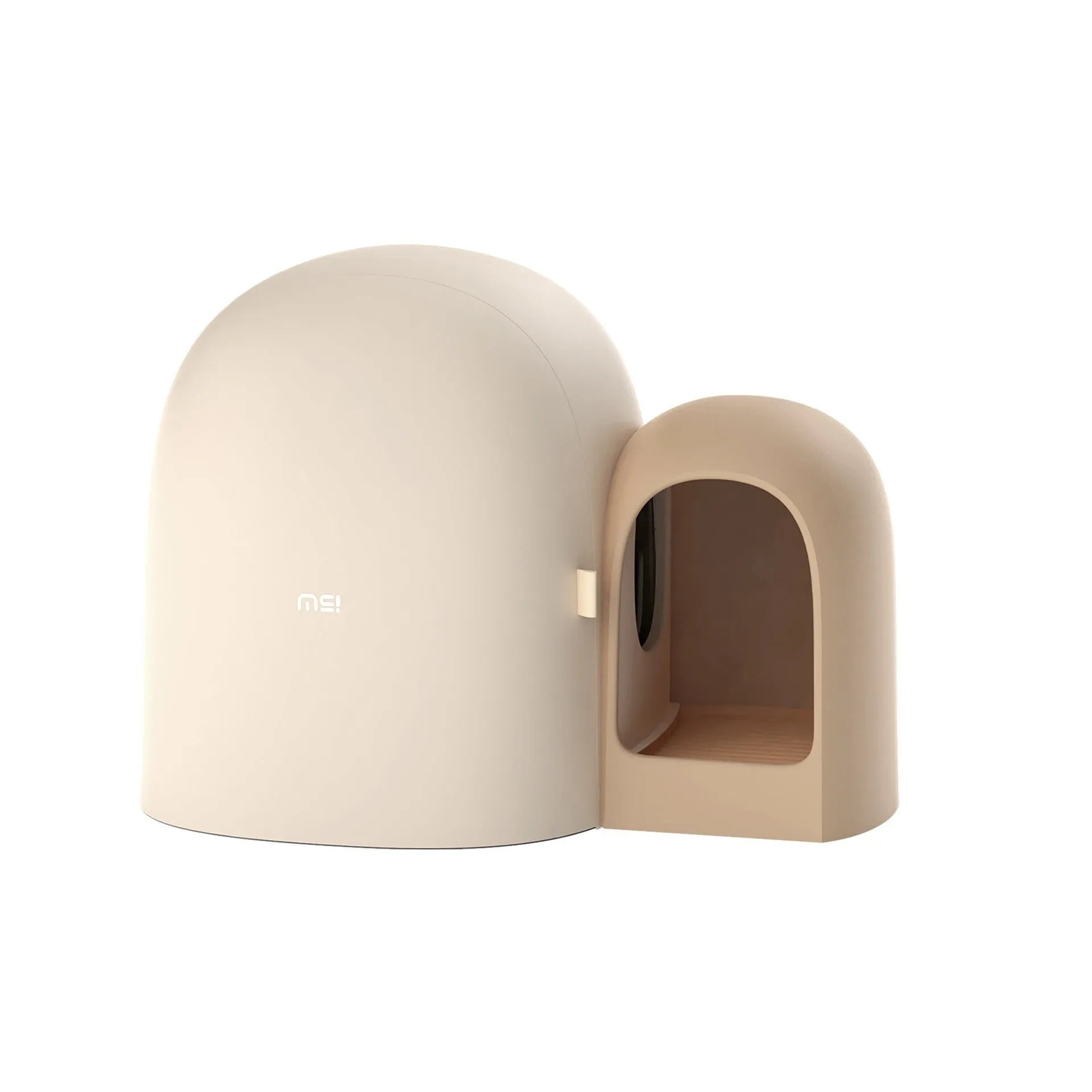 Fully enclosed oversized cat litter box in ABS plastic measuring 67.7x49x50cm