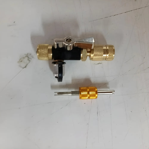 Bicycle tyre vacuum valve core disassembly tool set with metal construction in four style configurations