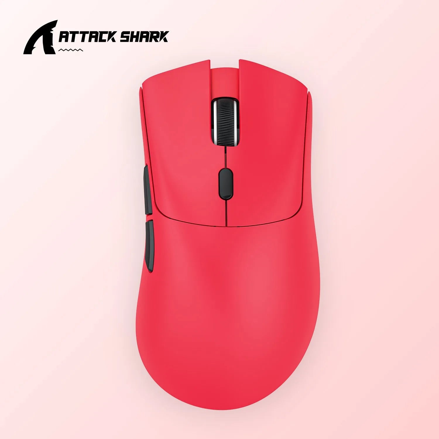 Attack Shark wireless gaming and office mouse in black, red, or white colour options.