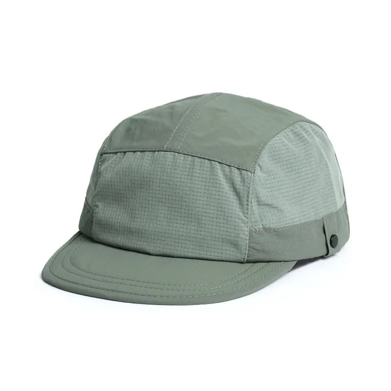 Dome crown summer hat in polyester fabric with soft tongue design for breathable sun protection