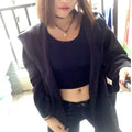 Plus size women's loose thin cotton coat with long sleeves and lace trim.