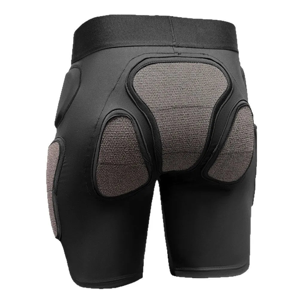 X-ray diffraction ski protective gear set showing hip pads and knee pads for winter sports