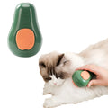 Green and white cat steam brush with water reservoir and silicone grooming teeth
