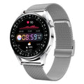 Smart watch ring with 1.32 inch touchscreen display and silicone wristband in multiple colour options