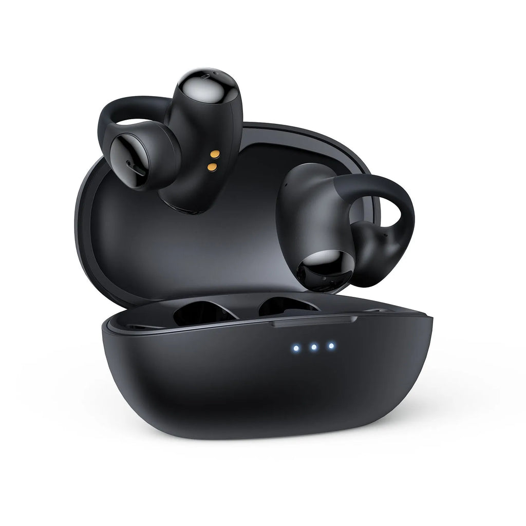 T306 black and white Bluetooth gaming headset with ear hook design for sport and e-sports