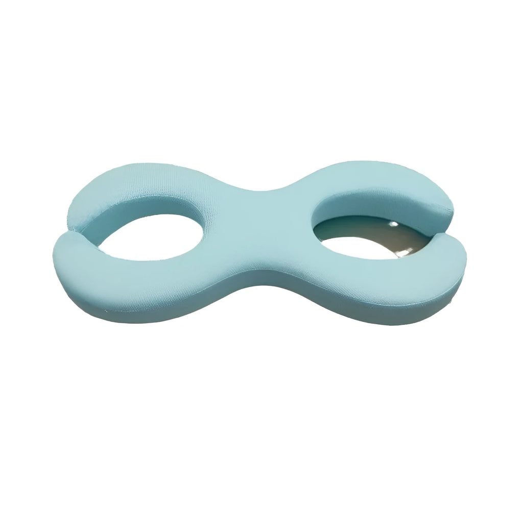 Blue cylindrical memory foam cervical traction pillow for sleeping support