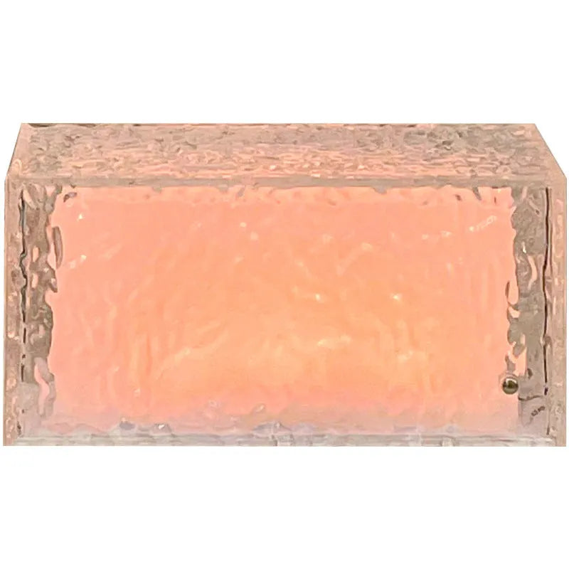 Geometric ice cube shaped acrylic night lamp with soft colour changing illumination