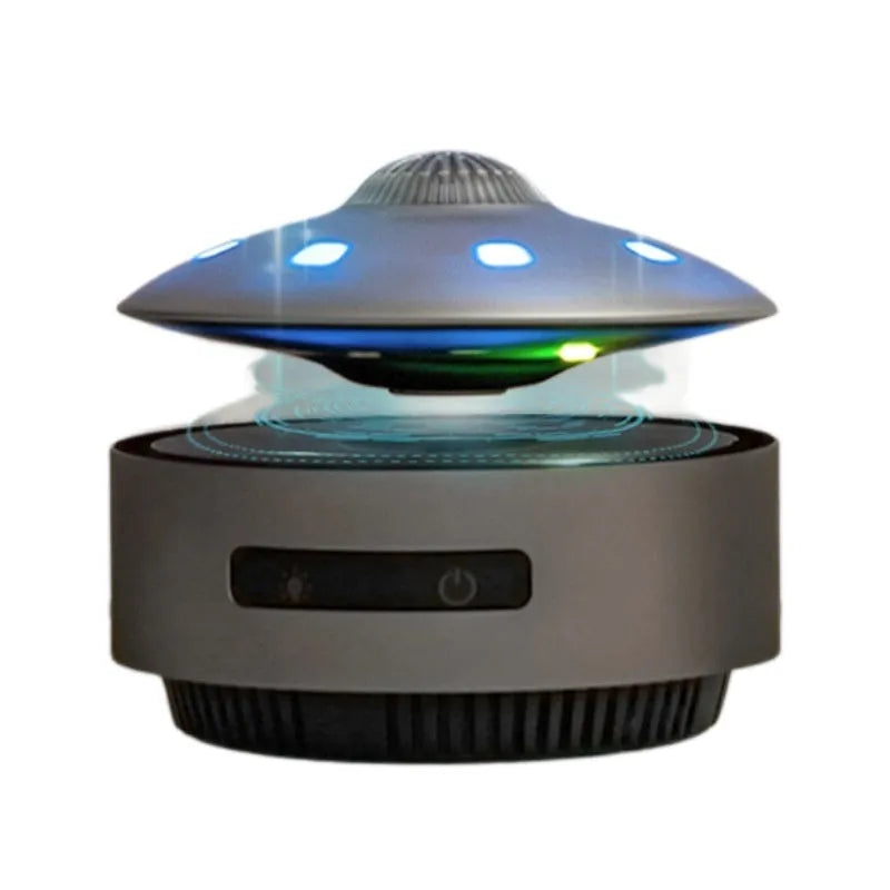 Automatic lifting magnetic levitation Bluetooth speaker with floating mid-section and ABS housing
