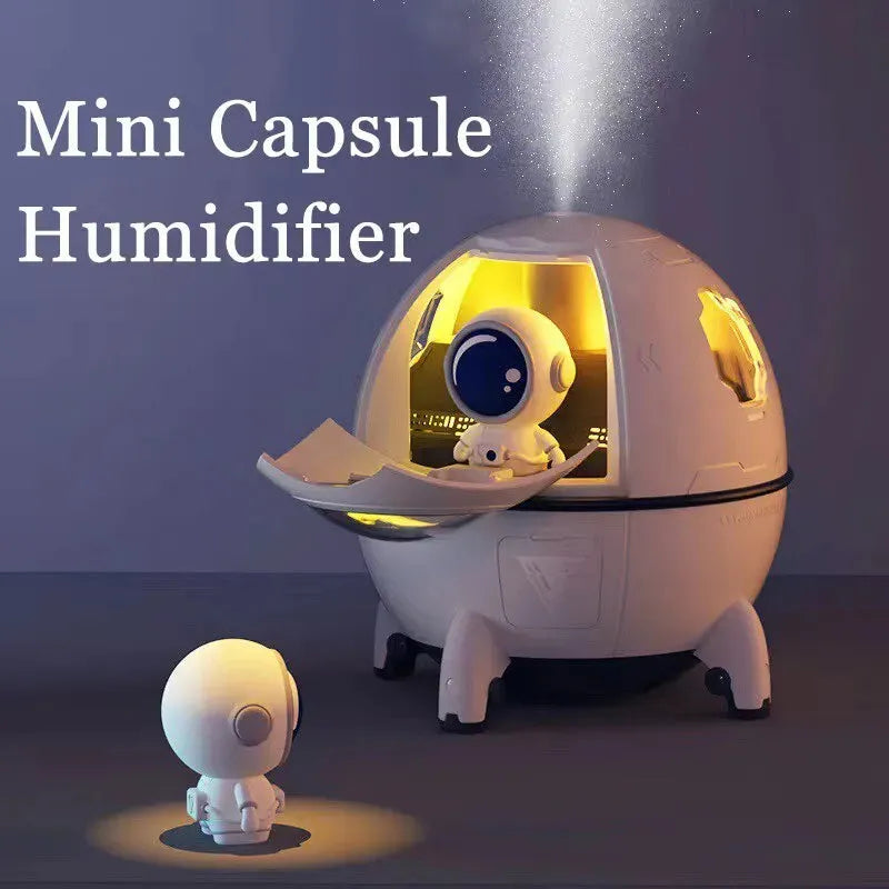 Light purple USB portable humidifier with colourful LED light and 220ml water tank