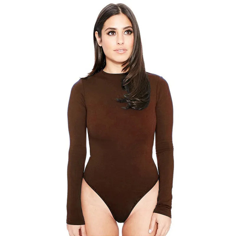 Women's high elasticity shorts jumpsuit in apricot colour, shown on a model.