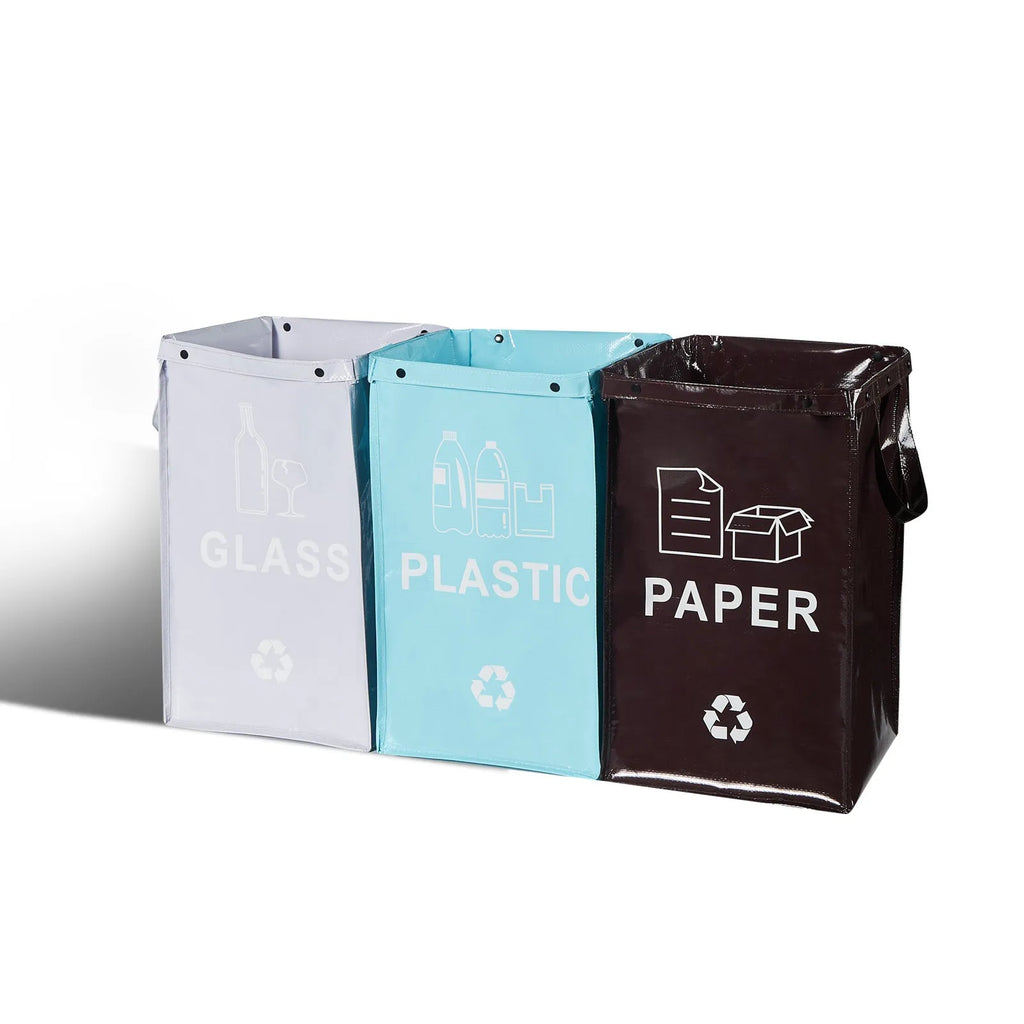 40 litre PP plastic rubbish bag roll in multiple colours for waste classification