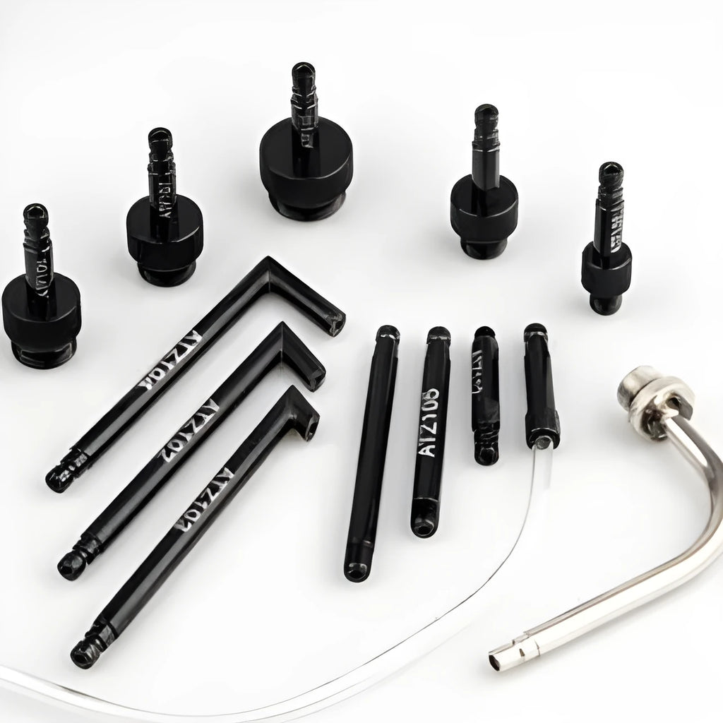 Thirteen-piece automatic transmission oil refuelling tool kit with wave box connector
