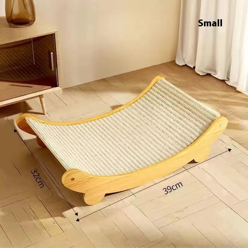 Sisal cat scratch board with sisal blanket surface in pastoral style design