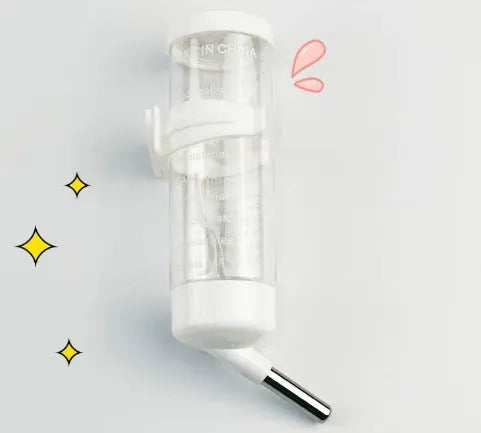 Green plastic leak-proof ball kettle water feeder for small pets like rabbits and guinea pigs.